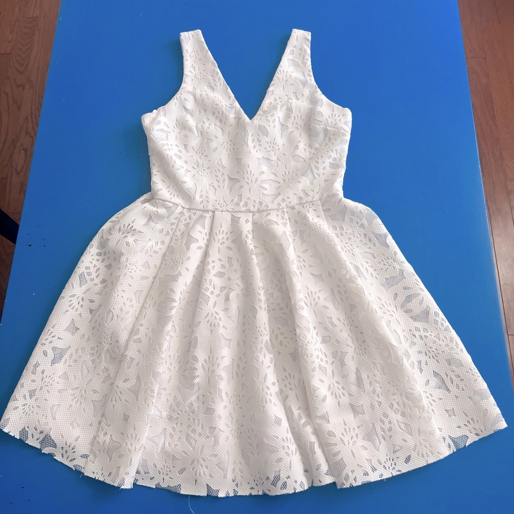 AQUA Floral Mesh Fit-and-Flare Dress - 100% Bloomingdales Exclusive